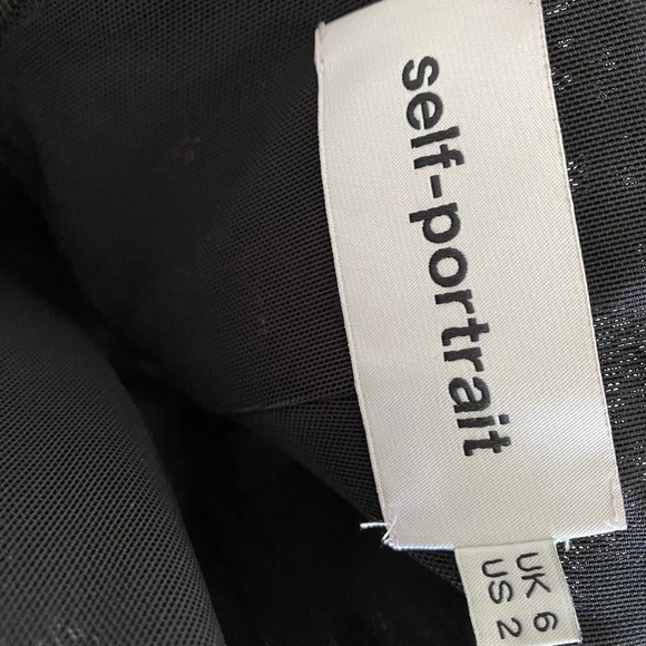 Self Portrait Tiered Asymmetrical Lace Mini Dress - Picture 6 of 6